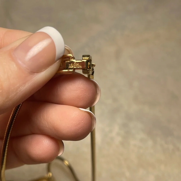 Vintage Givenchy Gold Necklace Blue Stone - Picture 6 of 9